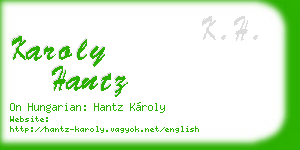 karoly hantz business card