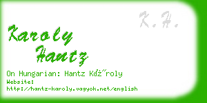 karoly hantz business card